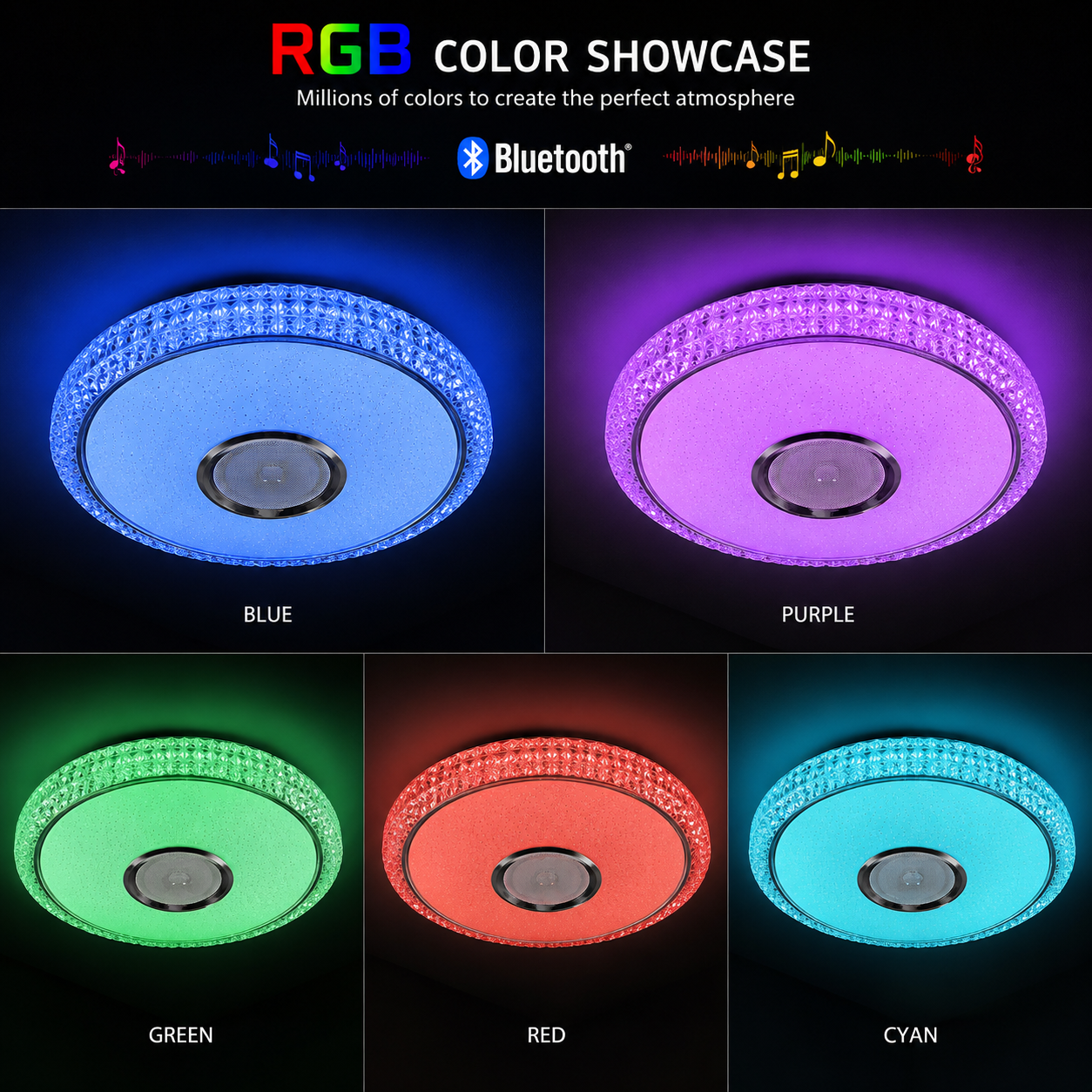 ბრა დინამიკით 35სმ DB-8804/400RGB